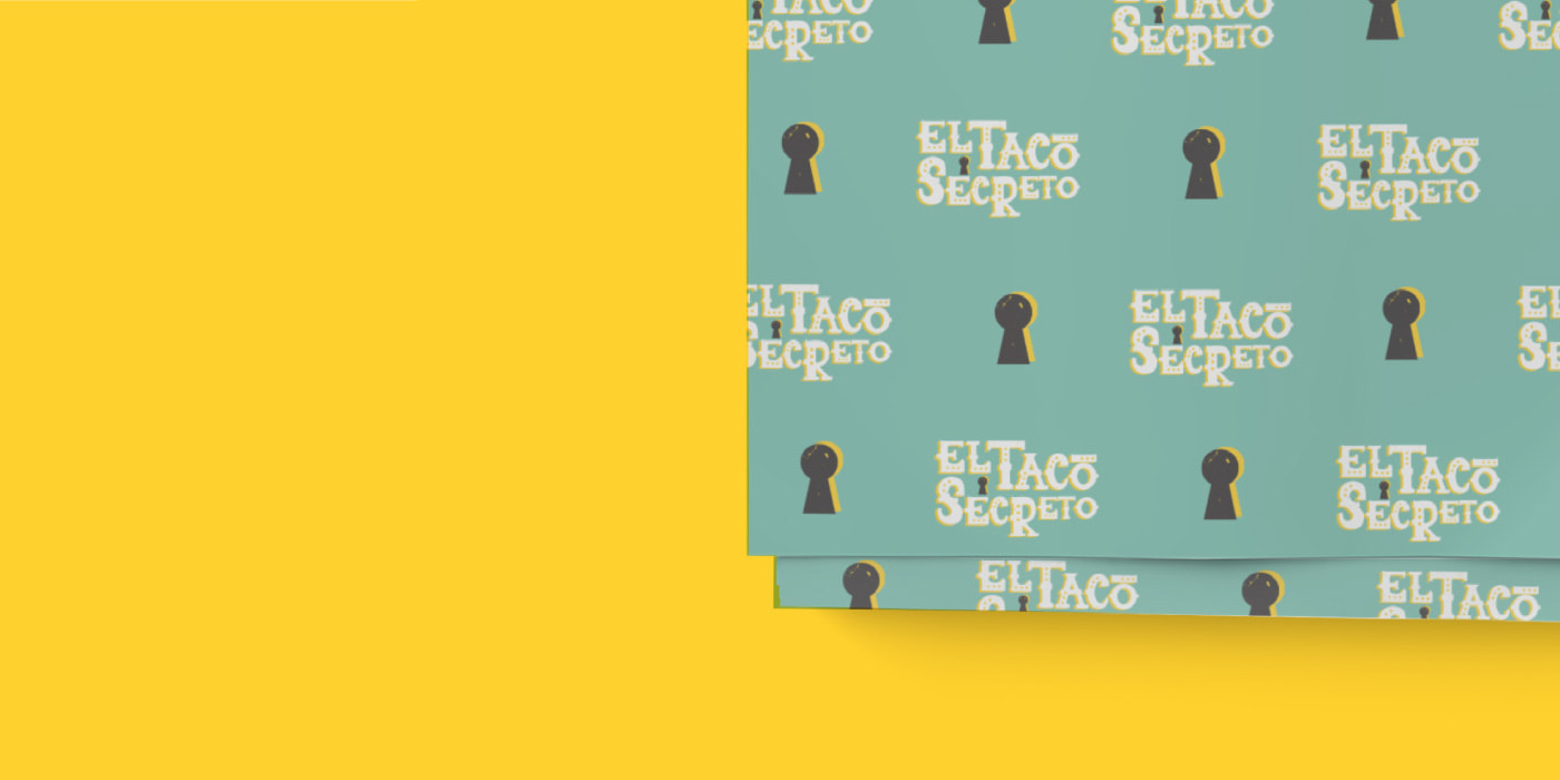 El Taco Secreto Tissue paper mockup