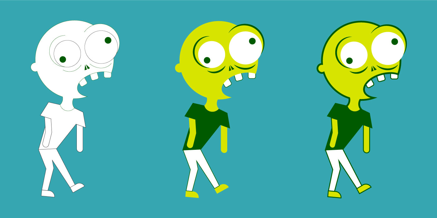 Digital sketches of zombie